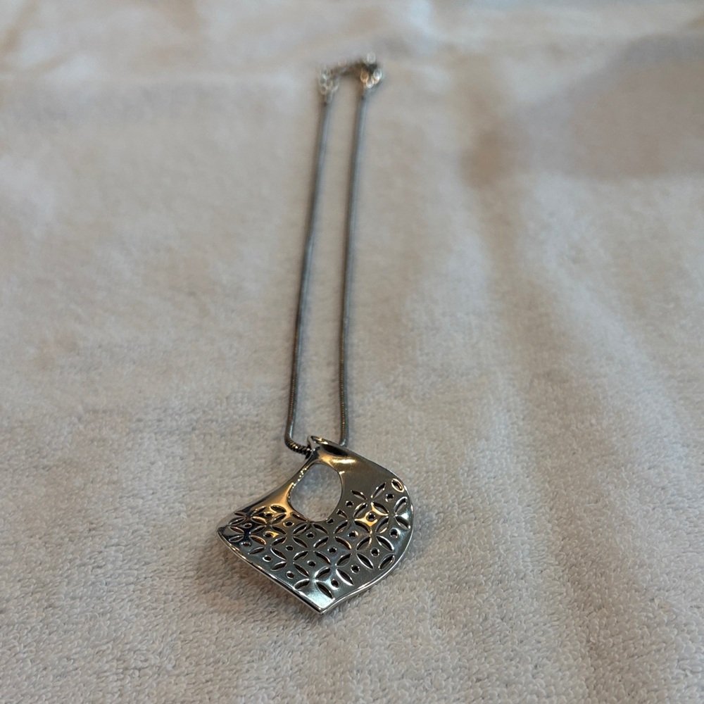 Brighton Silver Geometric Pendant Necklace
